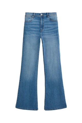 Jean flare taille haute - Bleu