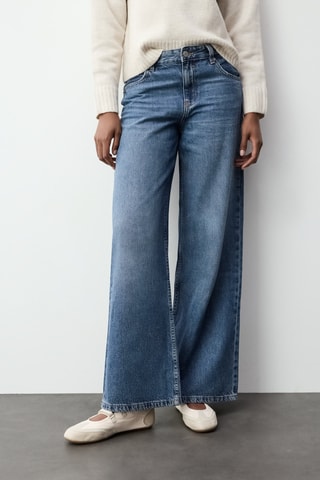 Jeans wide legs - Marineblauw