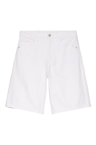 Short en jean - Blanc