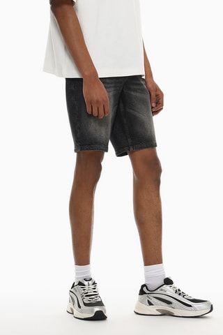 Short en jean - Noir