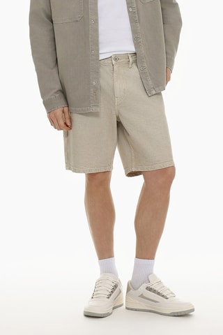 Short en jean - Beige