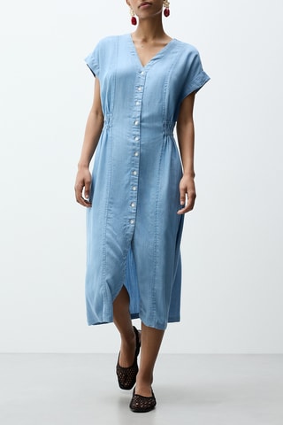 Abito a camicia in jeans - Indaco