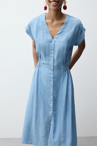 Abito a camicia in jeans - Indaco