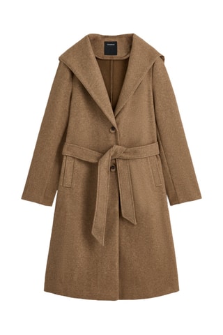 Manteau à capuche - Camel