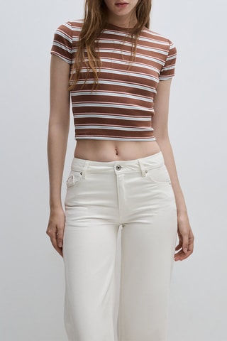 T-shirt cropped - Marron