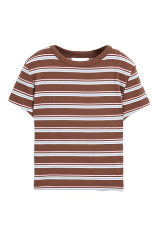 T-shirt cropped - Marron