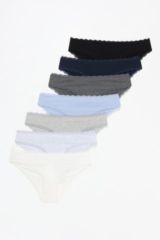 7 culottes - Gris et écru