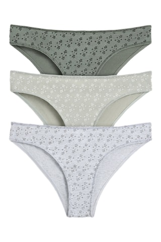 3 tangas - Gris clair chiné