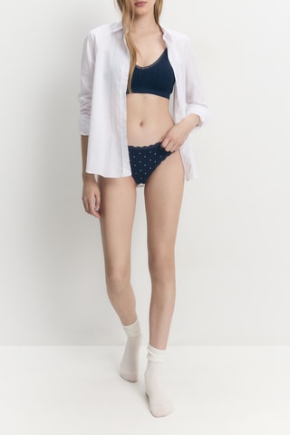 3 tanga - Bianco e navy