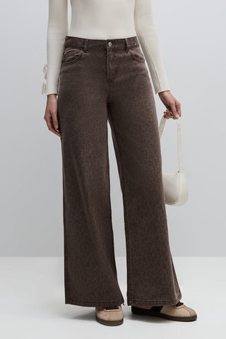 Jean wide legs - Marron