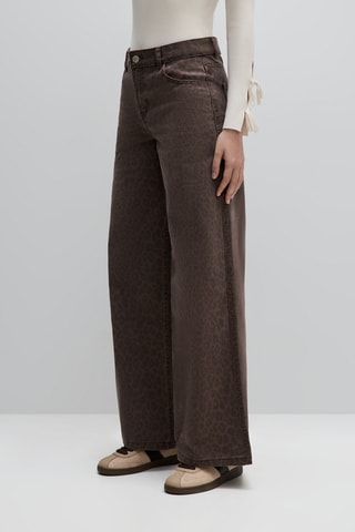 Jean wide legs - Marron
