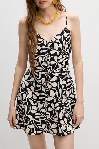 Robe chemise - Blanc et noir