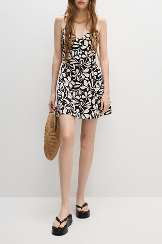 Robe chemise - Blanc et noir