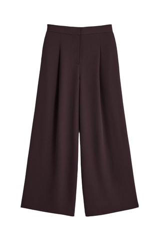Pantalon wide legs - Marron foncé