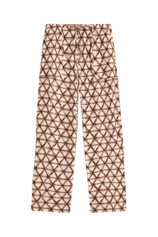 Pantalon - Marron foncé et écru