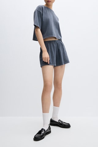 T-shirt cropped - Anthracite