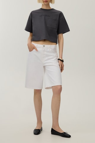 T-shirt cropped - Anthracite