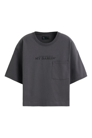 T-shirt cropped - Anthracite