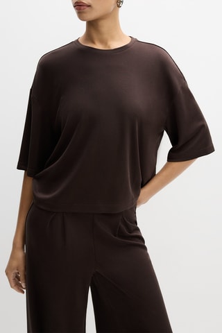 T-shirt oversize - Marron