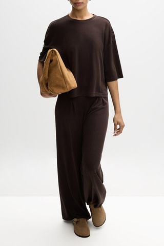 T-shirt oversize - Marron