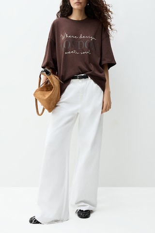 T-shirt oversize - Marron