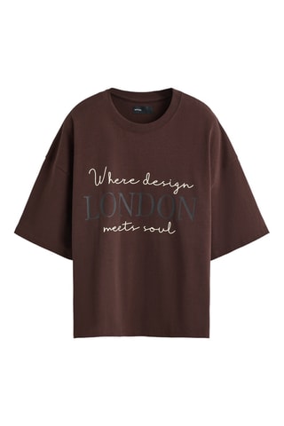 T-shirt oversize - Marron