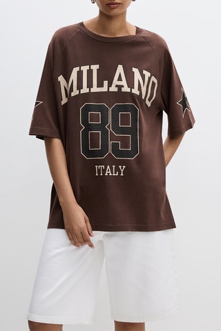 T-shirt oversize - Marron