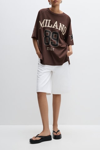 T-shirt oversize - Marron