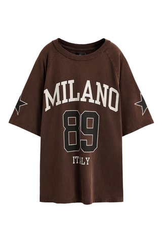 T-shirt oversize - Marron