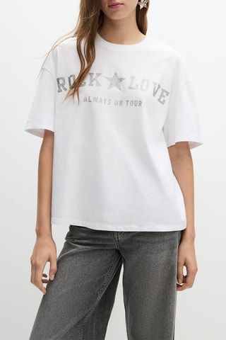 T-shirt oversize - Blanc