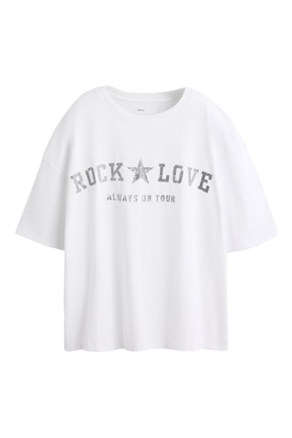 T-shirt oversize - Blanc