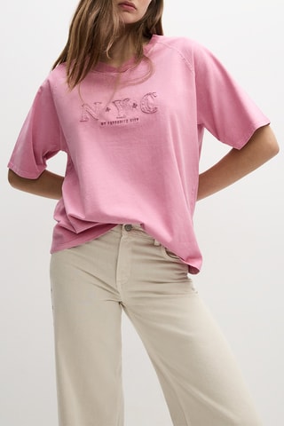 T-shirt oversize - Rose