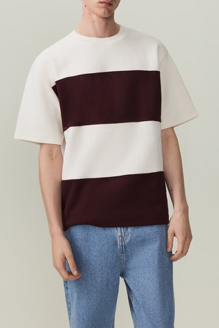 T-shirt - Bordeaux et écru