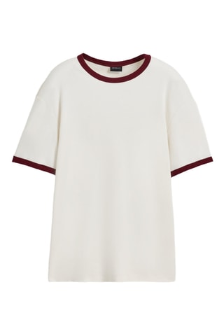 T-shirt - Blanc et bordeaux