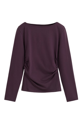 Top drapé - Violet