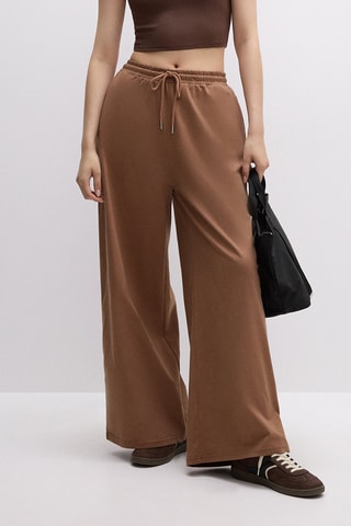 Pantaloni wide legs - Marrone