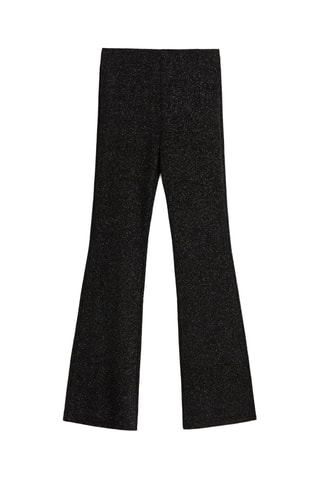 Pantaloni flare - Nero melange