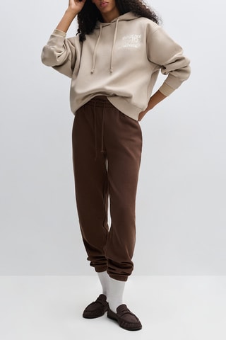 Felpa con cappuccio - Beige