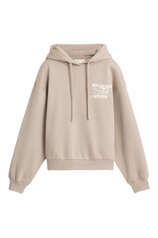 Felpa con cappuccio - Beige