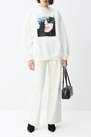 Sweat Lady Gaga - Blanc