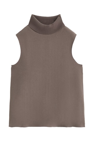 Pull sans manches - Taupe