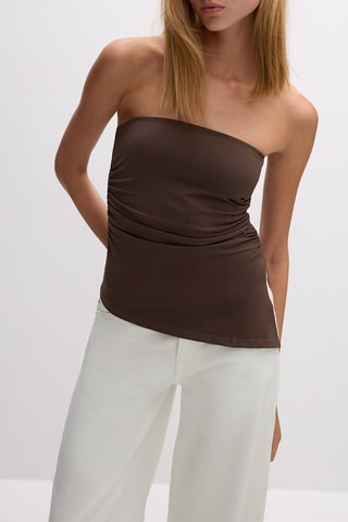 Top bustier - Marron