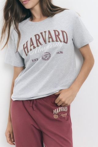 Pyjama University Harvard - Gris et rose foncé