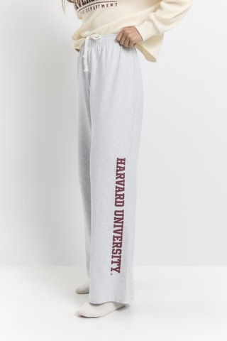 Pyjama University Harvard - Gris clair chiné et beige