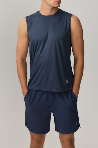 T-shirt sans manches - Bleu marine
