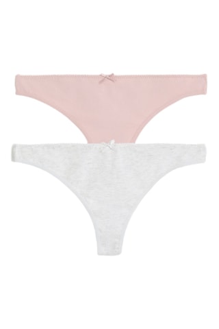 2 strings - Rose et beige chiné