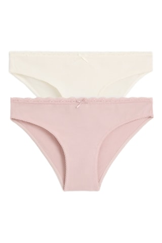 2 culottes - Ecru et rose