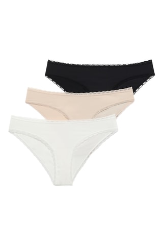 3 culottes - Beige et blanc
