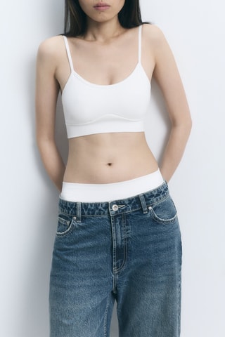 2 brassières - Blanc et gris foncé
