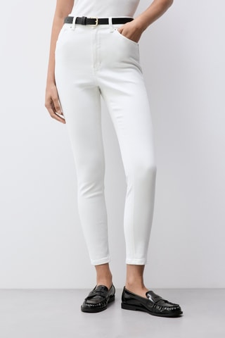 Pantalon taille haute - Blanc